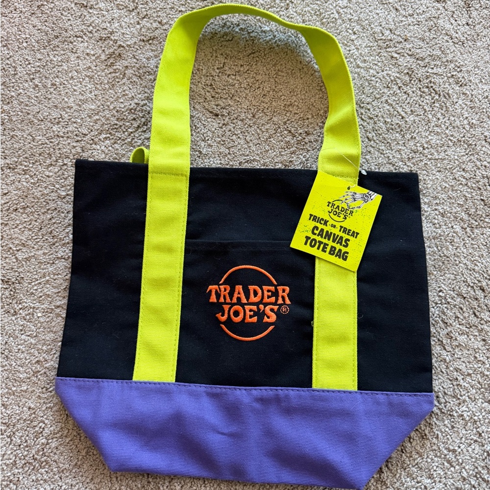 Trader Joe's Multi Color Mini Tote Bag - Trick or Treat 🎃 - Picture 3 of 3